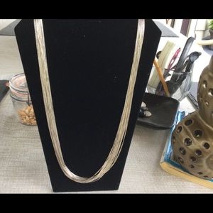 Native American Vintage Liquid Sterling Silver Necklace (C509)